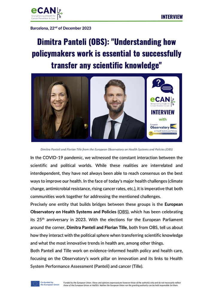 Understanding how policymakers work is essential to successfully transfer any scientific knowledge